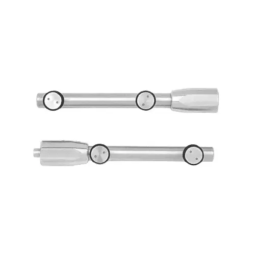 Brushed Stainless Laguna Series Standard Top and Bottom Pivot Rod Set