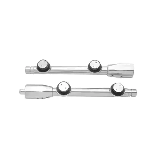 CRL LS8BS Brushed Stainless Laguna Top and Bottom Pivot Rods for Full Height Vertical Rod Insert