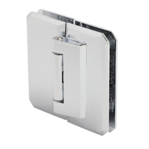 Chrome Monaco 181 Series 180 Degree Glass-to-Glass Hinge Swings Out Only