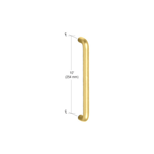 3/4" Polished Brass Diameter Solid Pull Handle - 10" (254 mm)