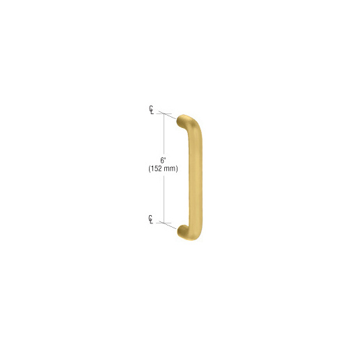 3/4" Polished Brass Diameter Solid Pull Handle - 6" (152 mm)