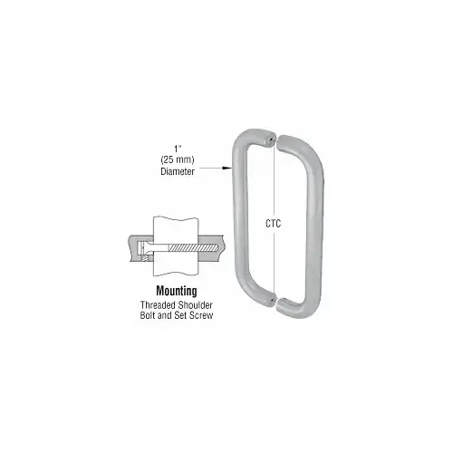 10" Clear Anodized Straight Back-to-Back Pull Handles