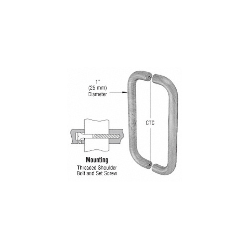 8" Brushed Stainless Straight Back-to-Back Pull Handles