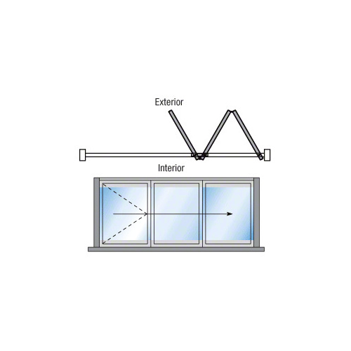 S80 Monterey Thermally Broken Bi-Fold 3 Panel Right Hand Exterior Swing with Raised Sill Bronze Anodized