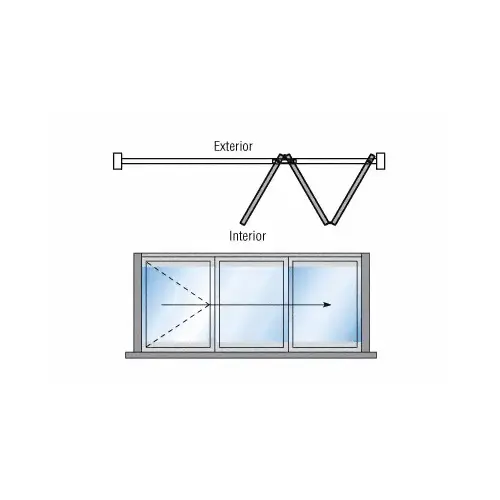 S80 Monterey Thermally Broken Bi-Fold 3 Panel Right Hand Interior Swing with Raised Sill and Exterior Lever Lock White Powder Coat