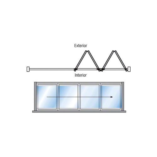 Bronze Anodized S80 Monterey Thermally Broken Bi-Fold 4 Panel Right Hand Exterior Swing with Raised Sill