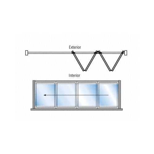 Satin Anodized S80 Monterey Thermally Broken Bi-Fold 4 Panel Right Hand Interior Swing with Flush Sill