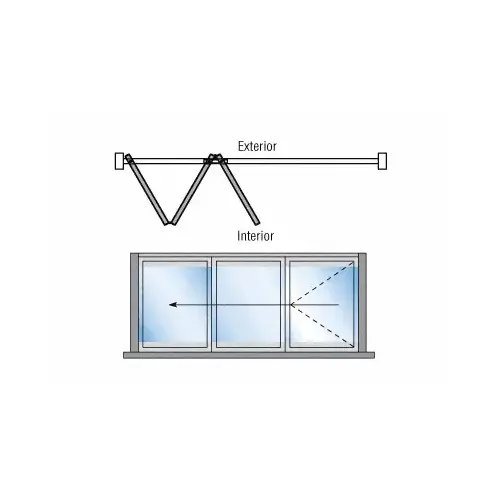 S55 Monterey Bi-Fold 3 Panel Left Hand Interior Swing with Raised Sill White Powder Coat