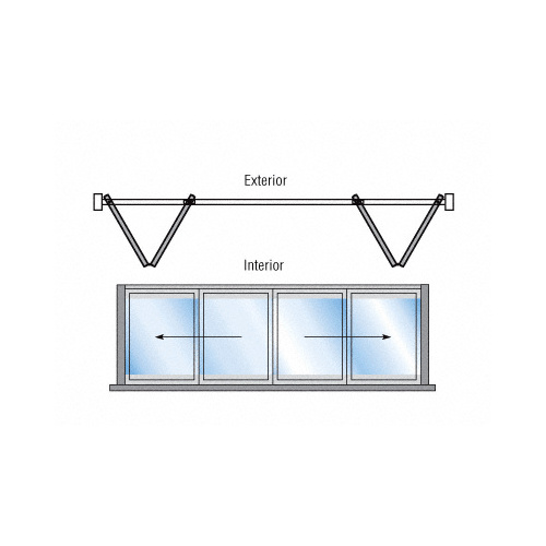 S80 Monterey Thermally Broken 2+2 Bi-Fold Bi-Part Interior Swing with Raised Sill Powder Painted