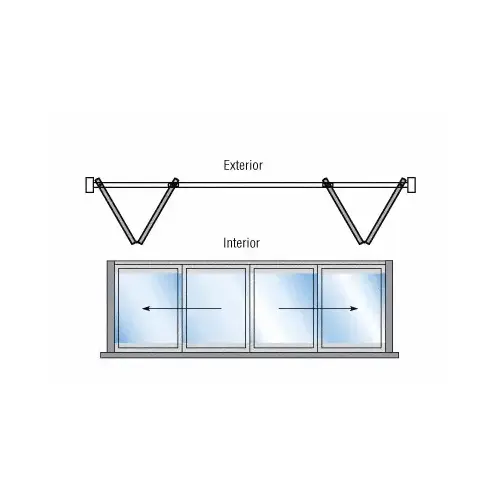 Bronze Anodized S80 Monterey Thermally Broken 2+2 Bi-Fold Bi-Part Interior Swing with Flush Sill