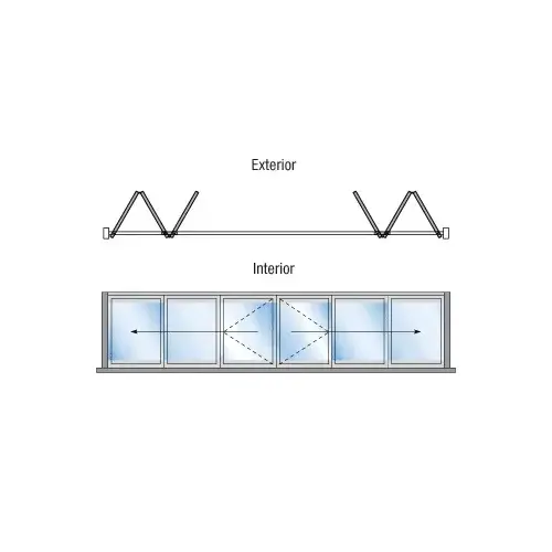 S80 Monterey Thermally Broken 3+3 Bi-Fold Bi-Part Exterior Swing with Flush Sill Black Powder Coat