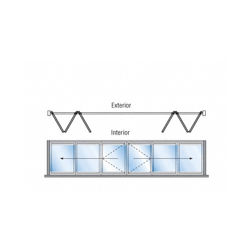 S80 Monterey Thermally Broken 3+3 Bi-Fold Bi-Part Interior Swing with Flush Sill Satin Anodized