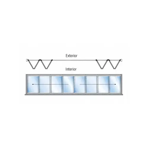 S80 Monterey Thermally Broken 4+4 Bi-Fold Bi-Part Interior Swing with Raised Sill White Powder Coat