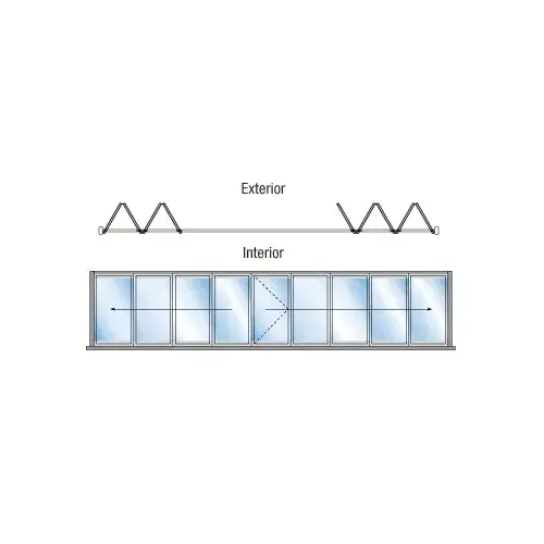 S80 Monterey Thermally Broken 4+5 Bi-Fold Bi-Part Exterior Swing with Flush Sill White Powder Coat