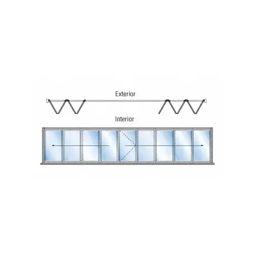 S80 Monterey Thermally Broken 4+5 Bi-Fold Bi-Part Interior Swing with Flush Sill White Powder Coat