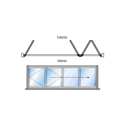 Bronze Anodized S80 Monterey Thermally Broken Bi-Fold and Pivot 1+3 Right Hand Exterior Swing with Flush Sill