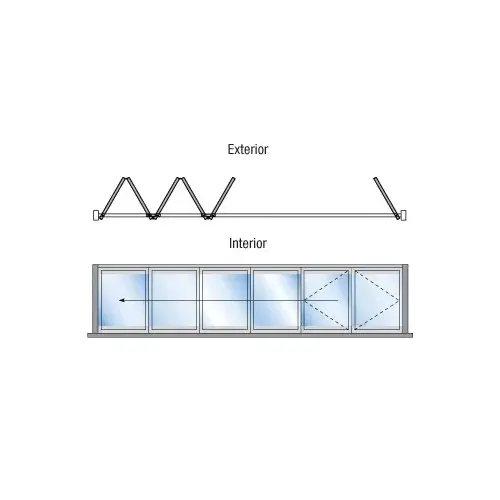 S80 Monterey Thermally Broken Bi-Fold & Pivot 5+1 Left Hand Exterior Swing with Raised Sill White Powder Coat