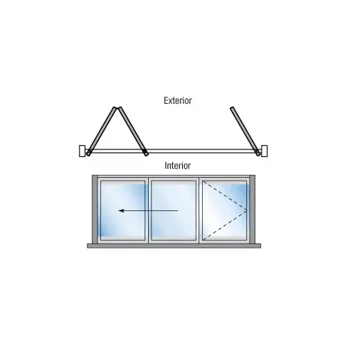 S80 Monterey Thermally Broken Bi-Fold & Pivot 2+1 Left Hand Exterior Swing with Flush Sill White Powder Coat