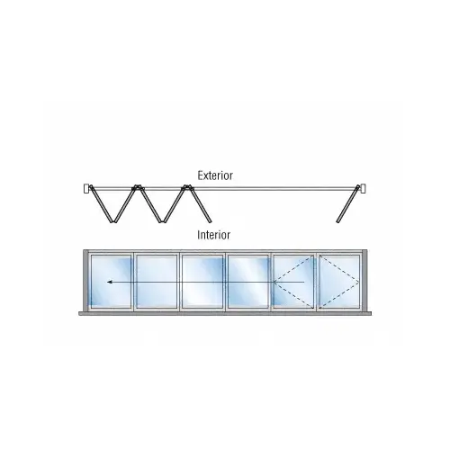 S80 Monterey Thermally Broken Bi-Fold & Pivot 5+1 Left Hand Interior Swing with Raised Sill White Powder Coat