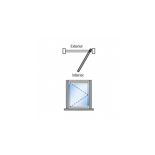 S55 Monterey Pivot 1 Panel Right Hand Interior Swing with Raised Sill and Exterior Lever Lock Satin Anodized