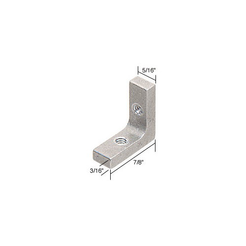 CRL M6024 5/16" Shower Door Corner Bracket Aluminum - pack of 4