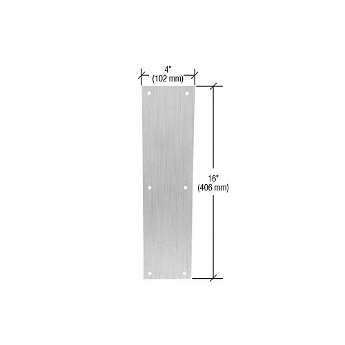 CRL M60432D Brushed Stainless Push Plates 4" x 16"
