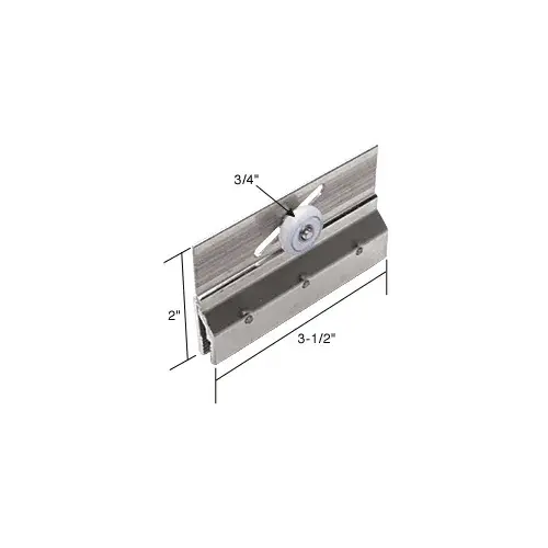 CRL M6053 Brite Anodized 3/4" Nylon Ball Bearing Roller Assembly - pack of 2