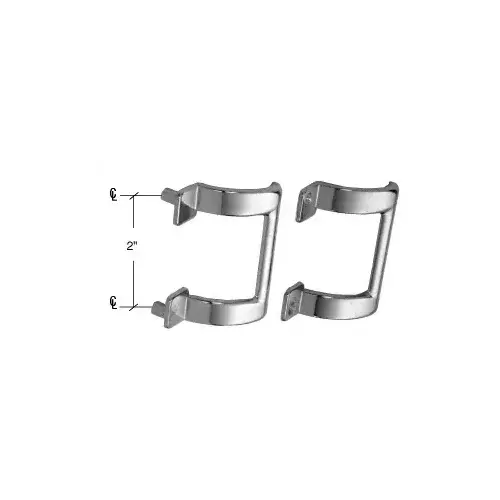 Chrome 2" Shower Door Pull Handle