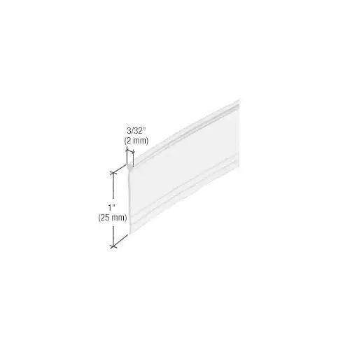 Clear Round Top "Bulb" Type Shower Door Bottom Seal and Wipe