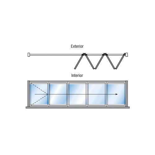 Bronze Anodized S80 Monterey Thermally Broken Bi-Fold 5 Panel Right Hand Interior Swing with Flush Sill