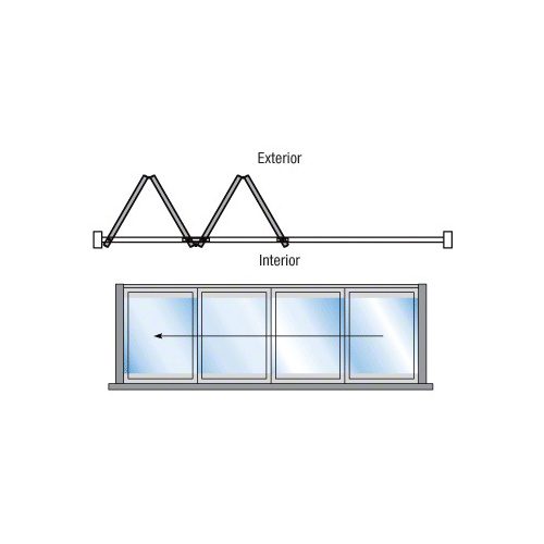 S80 Monterey Thermally Broken Bi-Fold 4 Panel Left Hand Exterior Swing with Raised Sill White Powder Coat