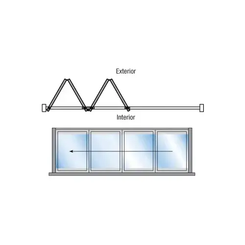 Bronze Anodized S80 Monterey Thermally Broken Bi-Fold 4 Panel Left Hand Exterior Swing with Raised Sill