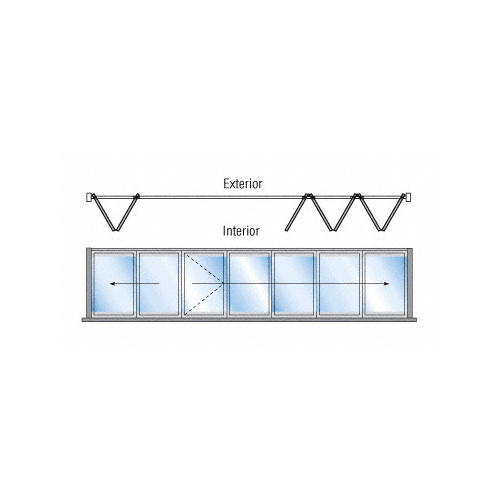 S80 Monterey Thermally Broken 2+5 Bi-Fold Bi-Part Interior Swing with Flush Sill White Powder Coat