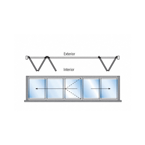 S80 Monterey Thermally Broken 3+2 Bi-Fold Bi-Part Interior Swing with Raised Sill and Exterior Lever Lock Powder Painted