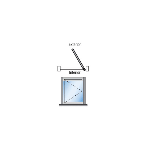 Bronze Anodized S80 Monterey Thermally Broken Pivot 1 Panel Right Hand Exterior Swing with Flush Sill