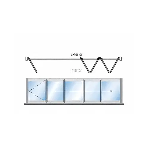 Bronze Anodized S80R Monterey Thermally Broken Bi-Fold and Pivot 1+4 Right Hand Interior Swing with Raised Sill