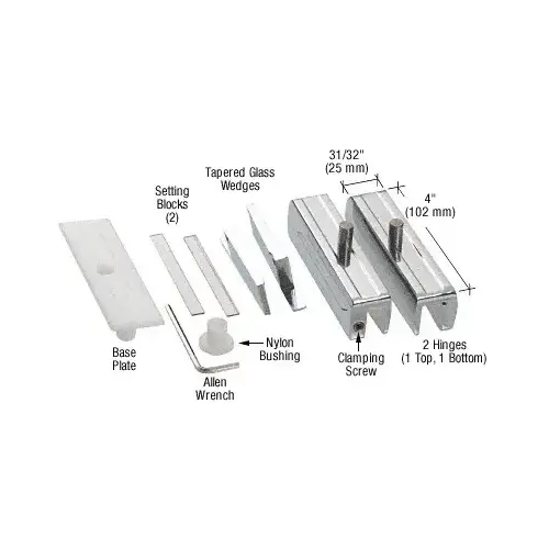 CRL MA01CH Polished Chrome Madrid Series Hinge Kit