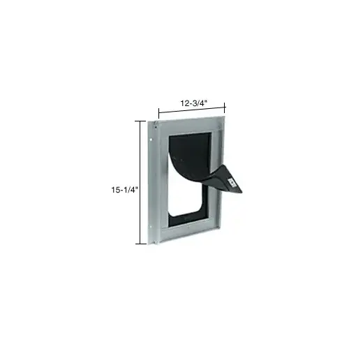 CRL MD400 Medium Deluxe Pet Door Clear Anodized