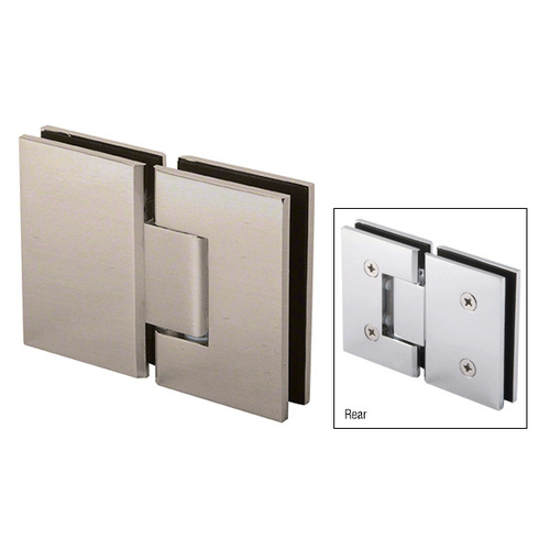 Brushed Nickel Melbourne 180 Degree Glass-to-Glass Hinge