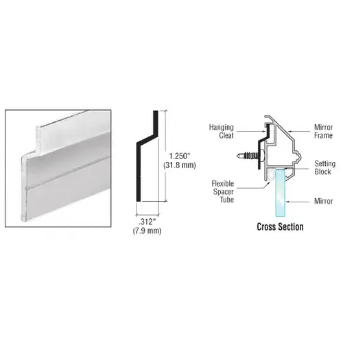 CRL MFHC144 Mill Frame Hanging Cleat 144" Stock Length