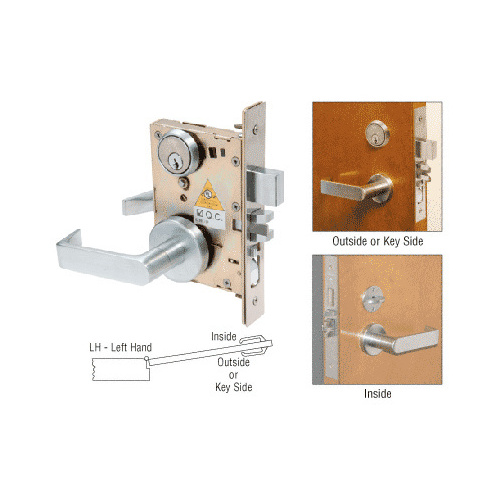 Heavy-Duty Mortise Lever Lock Satin Chrome