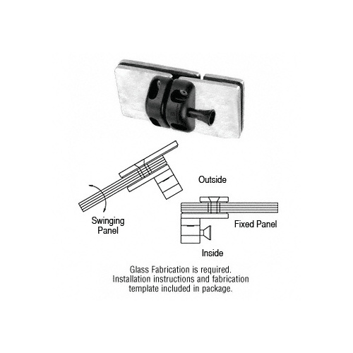 316 Brushed Stainless 180 Degree Glass-to-Glass Gate Latch