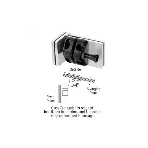 316 Brushed Stainless 90 Degree Glass-to-Glass Gate Latch