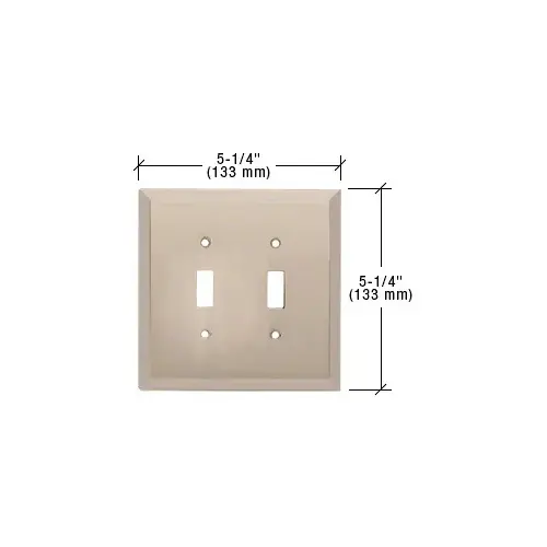 Brushed Nickel Double Toggle Metal Mirror Plate