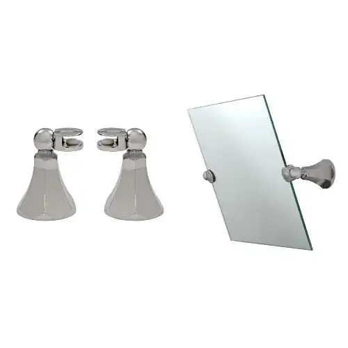 CRL MP8608BN Bell Design Brushed Nickel Mirror Pivots Pair