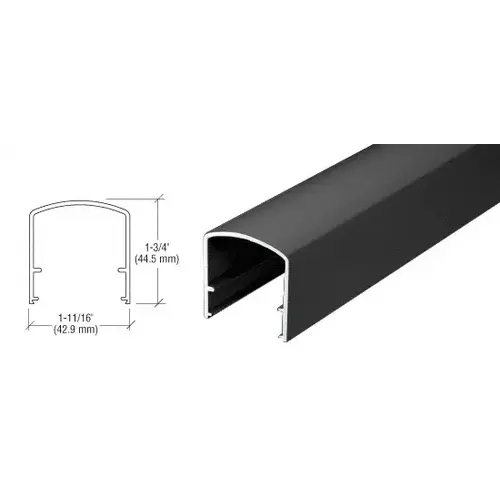 Matte Black 200, 300, 350 and 400 Series 241" Long Horizontal Mid-Rail