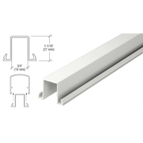 Sky White Horizontal Snap-In Infill for Glass 241" Long