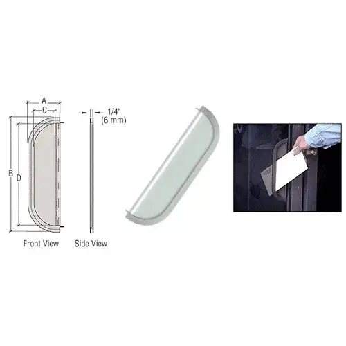 CRL MS125A Satin Anodized 2-5/8" x 12-1/8" Standard Mail Slot