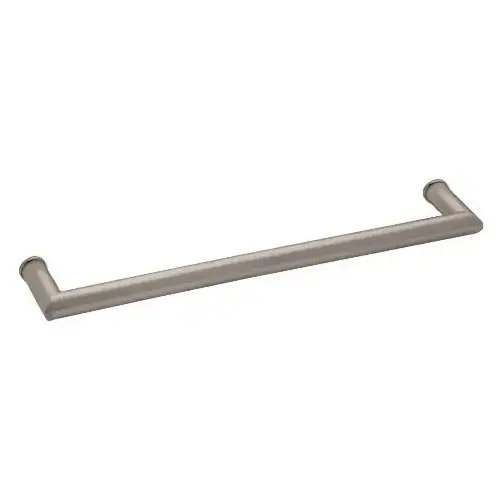 CRL MT24BN Brushed Nickel 24" MT Series Round Tubing Mitered Corner Single-Sided Towel Bar