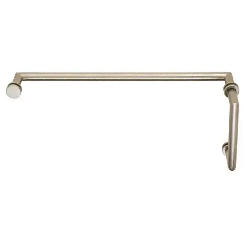 CRL MT8X18BN Brushed Nickel MT Series Combination 8" Pull Handle 18" Towel Bar